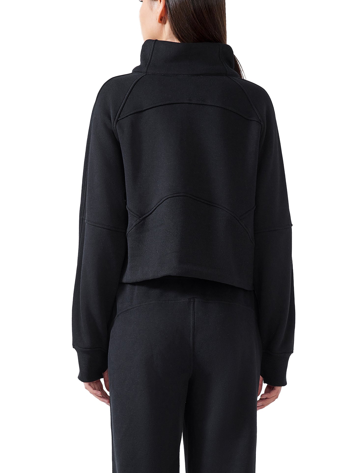 CYBE Cropped Half-Zip Sweatshirt