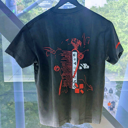 CYBE RUNNER 001 Black Distressed T-Shirt