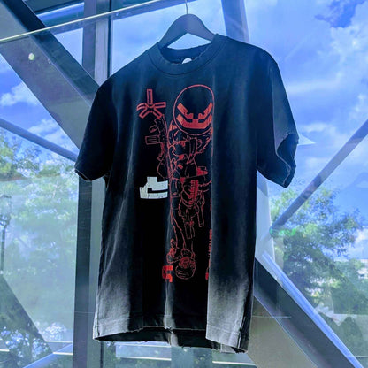 CYBE RUNNER 001 Black Distressed T-Shirt