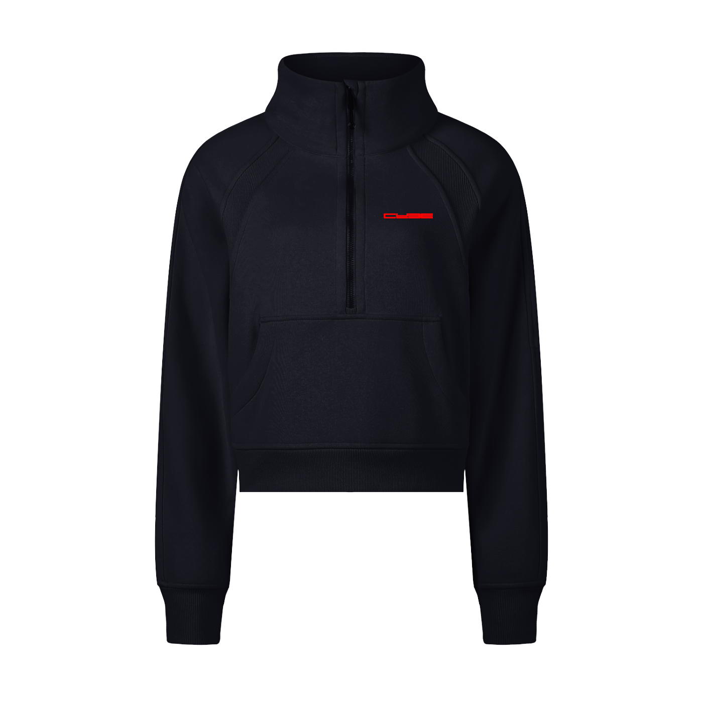 CYBE Cropped Half-Zip Sweatshirt
