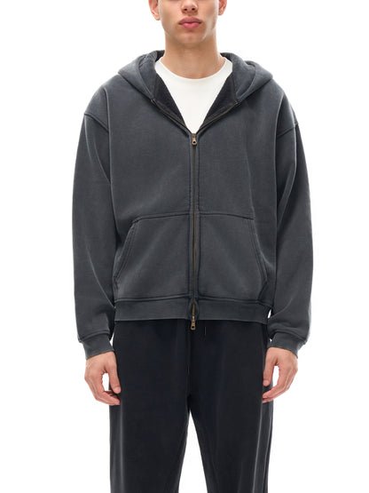 Zip-Through Boxy Hoodie