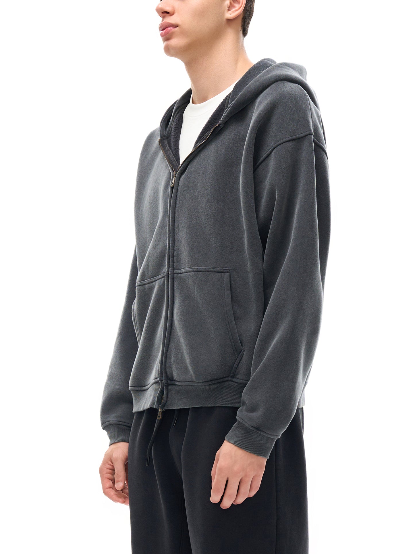 Zip-Through Boxy Hoodie